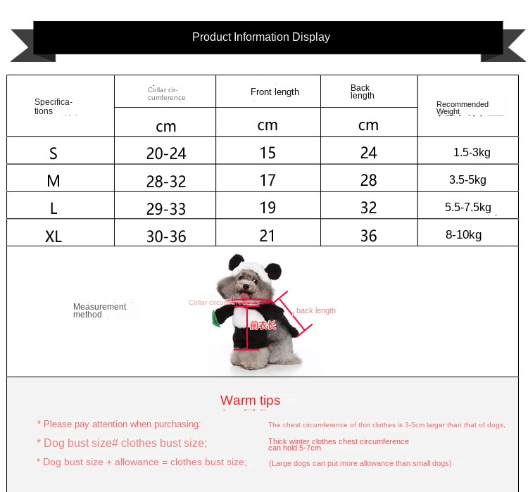 The playful panda costume — product detail 1